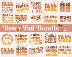 Retro Fall Bundle SVG PNG | Thanksgiving svg | Fall vibes svg