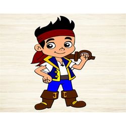 Pirate Jack Cut File SVG DXF PNG Eps Pdf Clipart Vector