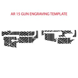 AR 15 Gun geometric seamless pattern svg laser Engraving vector file