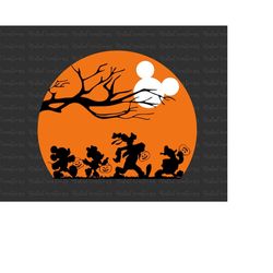 Mouse And Friends Surprise Halloween Svg, Trick Or Treat Svg, Spooky Vibes Svg, Boo Svg, Fall Svg, Svg, Png Files For Cr