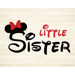 Little Sister Mouse Ears SVG Cut File Layered DXF PNG Eps Pdf Clipart Vector