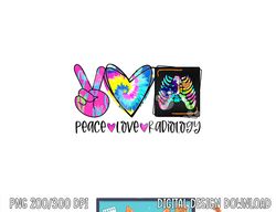Tie Dye Peace Love Radiology Funny Radiologist Christmas png, sublimation copy