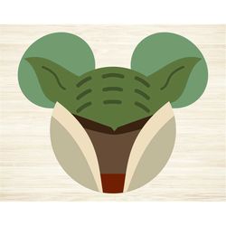 Yoda Mouse Ears Cut File SVG DXF PNG Eps Pdf Clipart Vector