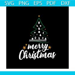 Merry Christmas Pine Tree And Ornament Svg, Christmas Svg
