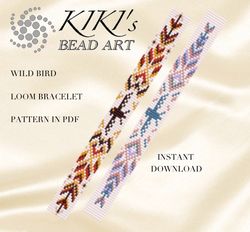 Bead loom pattern Wild bird ethnic inspired LOOM bracelet pattern design in PDF instant download