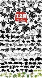 Sea Turtle SVG Bundle, Turtle svg, Turtle png, Turtle Vector, Sea Turtle Clipart, Turtles Silhouette SVG