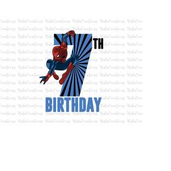 Birthday Boy 7th Svg, Happy Birthday Svg, Superheros, Svg, Png Files For Cricut Sublimation