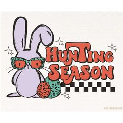 Easter Leopard Bunny Hunting Season Png Sublimation Design, Digital Download, Funny Cute Bunny Ears, Kids Shirt Design,