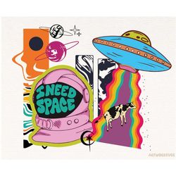 I Need Space Astronaut Cosmic Colorful PNG Design Sublimation Digital Download, PNG Clipart, Kids Shirt Design, Spaceman
