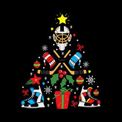 Ice Hockey Christmas, Hockey Christmas Ornament Tree, Hockey love png Christmas Svg, Christmas Svg Files