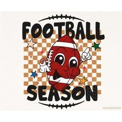 Football Season PNG, Checkered Football Mascot Funny Shirt Design, Game day png clipart,Retro Football Sublimation, Inst