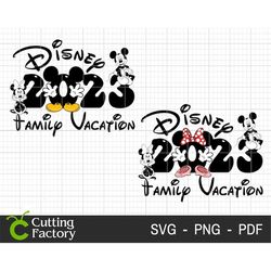 Bundle Family Vacation 2023 SVG, Family Shirt Svg, Family Trip Svg, Couple Mouse Svg, Magical Kingdom Svg, Files For Cri