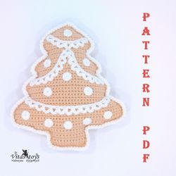 Crochet Amigurumi Christmas Gingerbread Tree rag doll Pattern
