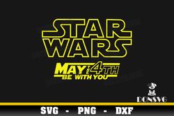 star wars logo may the 4th svg cut file may the force be with you image for cricut vinyl decal vector
