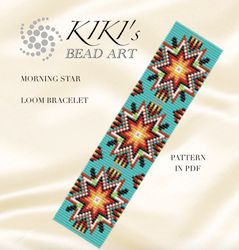 Bead loom pattern Morning star native inspired LOOM bracelet pattern design in PDF instant download
