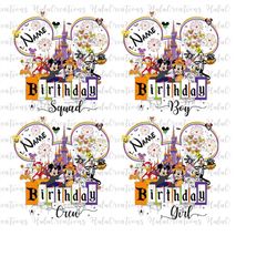 Birthday Halloween Crew Squad Boy Girl Png, Trick Or Treat Png, Spooky Vibes Png, Halloween Masquerade Png, Png Files Fo