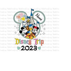 Custom Name Trip 2023 Svg, Family Vacation Svg, Family Trip Svg, Magical Kingdom, Svg, Png Files For Cricut Sublimation