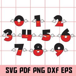 Mickey Numbers Svg, Mickey Numbers Clipart, Mickey Numbers Png, Mickey Numbers Dxf, Mickey Numbers Eps. Mickey Numbers