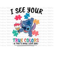I See Your True Colors Svg, Puzzle Piece Svg, Autism Support, 2nd April Svg, Autism Awareness Svg, Be Kind Svg