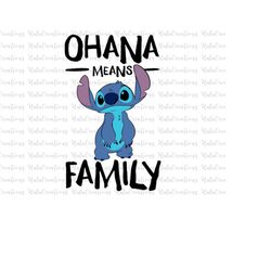 Ohana Means Family Svg, Funny Dog Svg, Cartoon Svg, Png Files For Cricut Sublimation