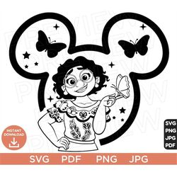 Encanto SVG Mirabel svg png clipart SVG, cut file , Cut file Cricut, Silhouette Disneyland svg, Disneyworld svg