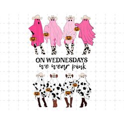 Bundle On Wednesdays We Wear Pink Png, Spooky Ghost, Trick Or Treat Png, Happy Halloween Png, Boo Png, Halloween Pumpkin