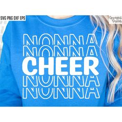 Cheer Nonna Svg | Cheerleading T-shirt | Cheer Team Cut Files | Cheer Grandma Svgs | Cheerleading Tshirt | Cheer Squad P