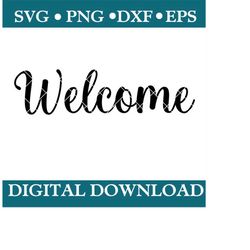 Welcome Svg- Welcome Svg File-Welcome Monogram Door Sign Svg Monogram- Welcome Font - Welcome Porch Sign Svg- Welcome Ma
