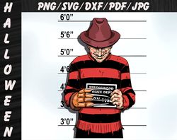Freddy Krueger Halloween SVG, PNG, DXF, PDF, JPG,...