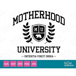 Motherhood University Mom Mama Mom Life Mother's Day | SVG Clipart Digital Download Sublimation Cricut Cut File Png Dxf