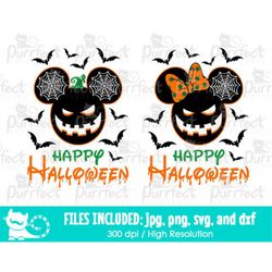 BUNDLE Happy Halloween Pumpkin SVG, Family Vacation Shirt Design, Digital Cut Files svg dxf png jpg, Printable Clipart,