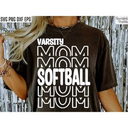 varsity softball mom | softball shirt svg | softball family pngs | softball tshirt designs | girls softball quotes | tea