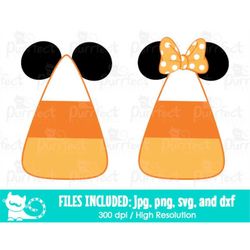 Mouse Candy Corn SVG, Digital Cut Files in svg, dxf, png and jpg, Printable Clipart, Instant Download