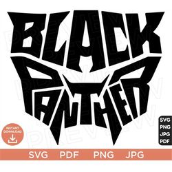 Black Panther SVG Disneyland Ears Clipart Wakanda Forever Superheroes Svg, Cut File Layered Color, Cut file Cricut, Silh
