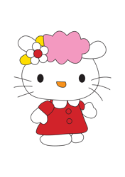 Hello Kitty SVG, Hello Kitty PNG Transparent, Hello Kitty SVG Cricut, Hello Kitty Characte, Cricut File Digital Download