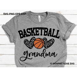 Basketball Grandma Svg, Leopard Heart Svg, Leopard Print Svg, Sports Svg, Basketball Grandma Shirt Svg, Love Basketball