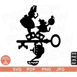 Alice SVG Alice's Adventures in Wonderland png clipart, Disneyland Ears clipart SVG, cut file layered by color, Cut file