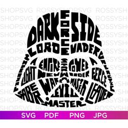 Darth Vader SVG Ears Clipart Silhouette , Vector file , Star svg Wars The Mandalorian, Cut file Cricut, Silhouette