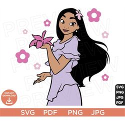 Encanto SVG Isabela svg png clipart SVG, cut file layered by color, Cut file Cricut, Silhouette Disneyland svg, Disneywo