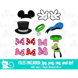 Mouse and Friends Things SVG Bundle Pack, Digital Cut Files in svg, dxf, png and jpg, Printable Clipart, Instant Downloa