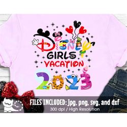 Friends Vacation Trip SVG, Vacay Mode Mouse Girls Vacation 2023 svg, Cute Family Girls Trip Design Shirt, Instant Downlo