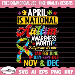 April is National Autism Awareness Month Svg, Autism Svg, Autism Awareness Svg, Autism Mom Svg, Autism Puzzle Svg, Puzzl