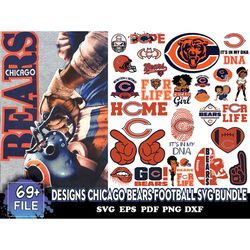 69 Chicago Bears Logo - Chicago Bears Svg - Chicago Bears Emblem - Chicago Bears Symbol-cool Bears Logo
