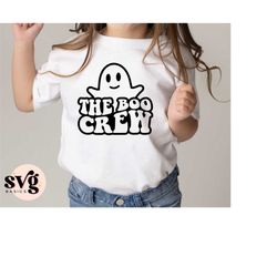 The Boo Crew SVG PNG, Matching Family Halloween Shirt Svg, Kids Spooky Happy Halloween Shirt, Cute Halloween Svg Files,