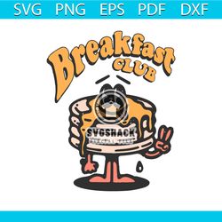 Vintage Breakfast Club Cute Pancake SVG Graphic Design File