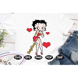 Betty Boop SVG PNG PDF / T-shirt svg / Cutting file / Coffee mug svg / Sublimation / Cricut / Vector Svg