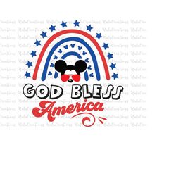 God Bless America 4th of July Svg, American Flag Svg, 1776 Svg, Patriotic, Memorial Day Freedom, Svg, Png Files For Cric