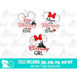 Mouse Birthday Girl BUNDLE SVG, Celebrant Cut File, Digital Cut Files in svg, dxf, png and jpg, Printable Clipart, Insta