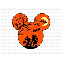 Halloween Mouse Head Svg, Trick Or Treat Svg, Spooky Vibes Svg, Boo Svg, Fall Svg, Svg, Png Files For Cricut Sublimation