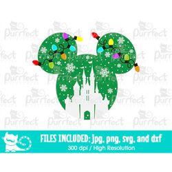 Christmas Castle 4 SVG, Digital Cut Files in svg, dxf, png and jpg, Printable Clipart